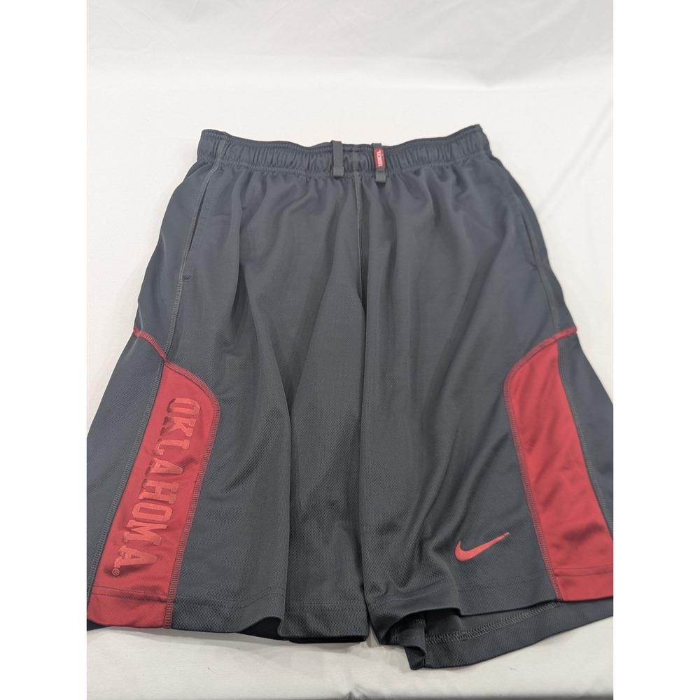 NIKE Dri-Fit Pocket Knit Shorts Black Oklahoma OU Sooners Team Mens M Excellent